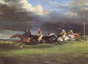Theodore   Gericault The Derby at Epsom in 1821 (mk05) Sweden oil painting artist